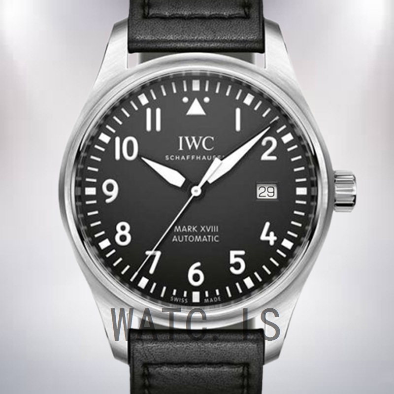 IWC Pilot IW328201 Men's 43mm/40mm Silver-tone Black Dial