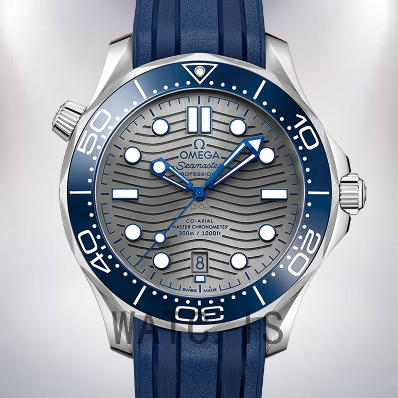 Omega Seamaster 42mm 210.32.42.20.06.001 Men Rubber Band Silver-tone