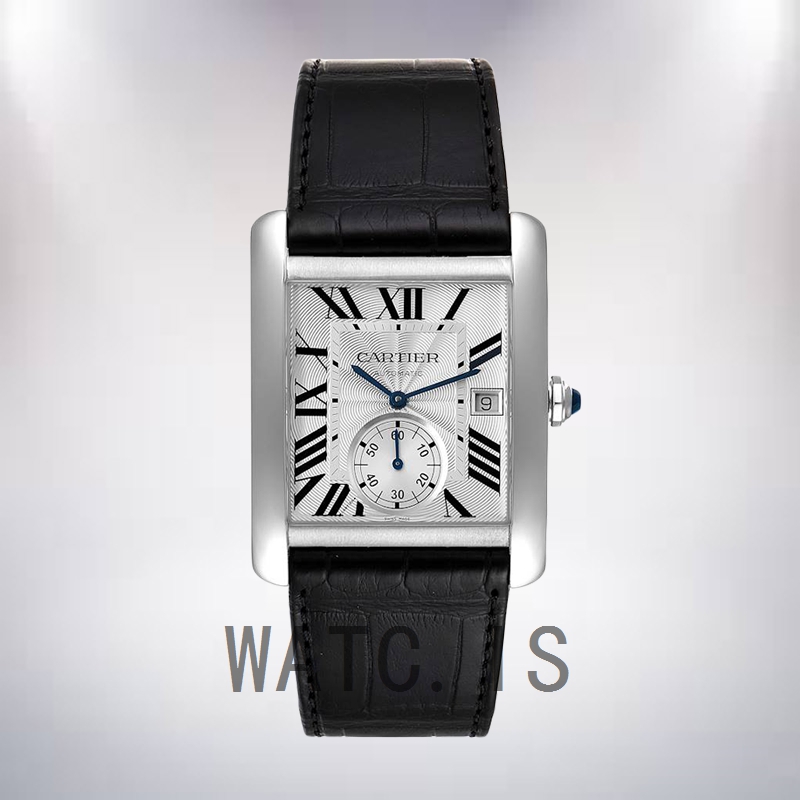 Cartier Tank MC W5330003 Men's Silver Dial Strap