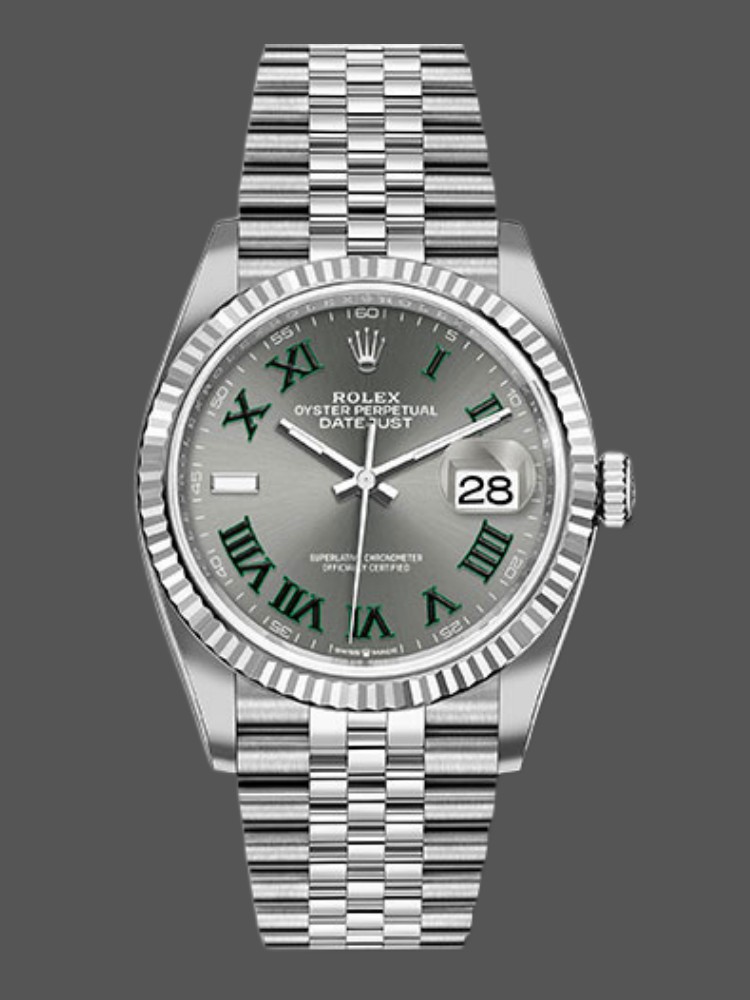 Rolex Datejust 126234 Slate Grey Wimbledon Dial 36MM Unisex Replica Watch