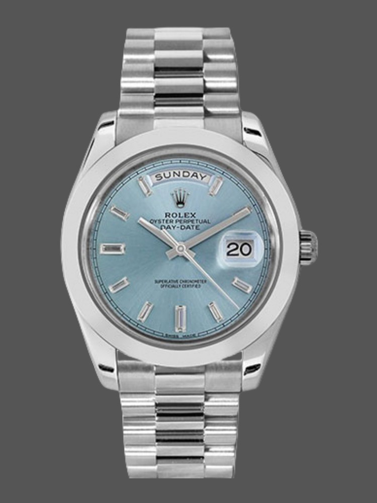 Rolex Day-Date 228206 Ice Blue Dial Platinum 40MM Mens Replica Watch