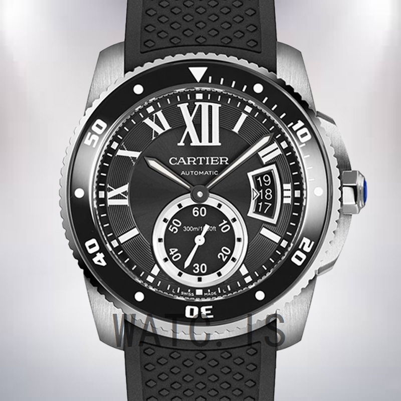 Cartier Calibre 42mm Men's W7100056 Rubber Band