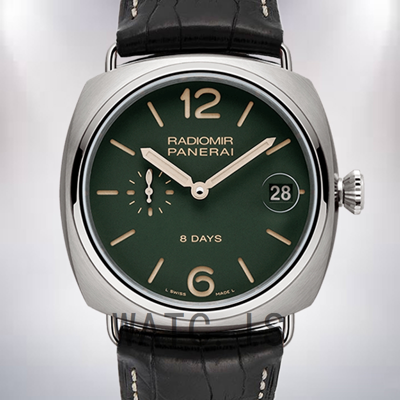 Panerai Radiomir 44mm PAM00735-001 Men's Silver-tone Green Dial