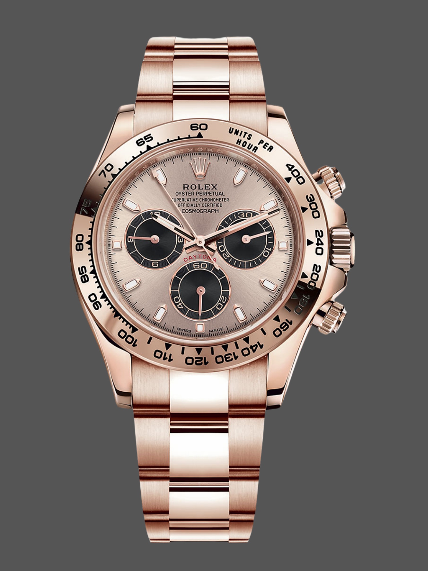 Rolex Cosmograph Daytona 116505 Oyster Bracelet Rose Champagne Dial 40mm Mens Replica Watch