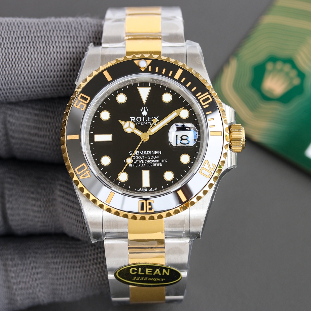 Rolex Submariner 126613LN Black Dial Black Bezel 41mm Mens Replica Watch
