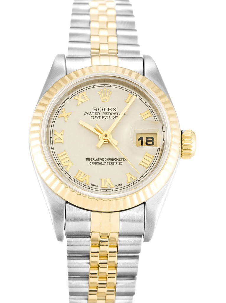 Replica Rolex Lady-Datejust 26mm Ivory Pyramid Dial 69173