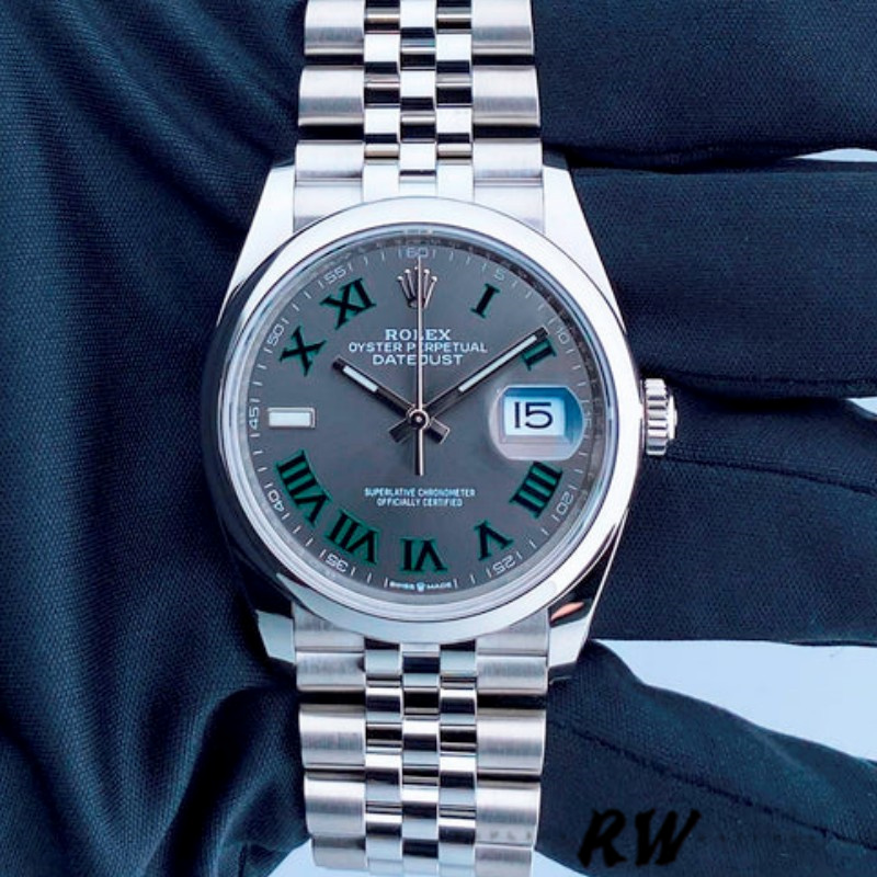 Rolex Datejust 126200 Grey Wimbledon dial Stainless Steel 36MM Unisex Replica Watch