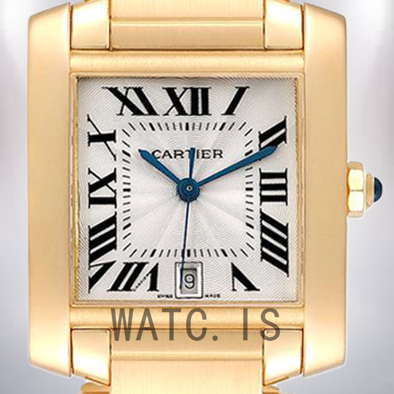 Cartier Tank Francaise Men's W50001R2 34mm Bracelet Gold-tone
