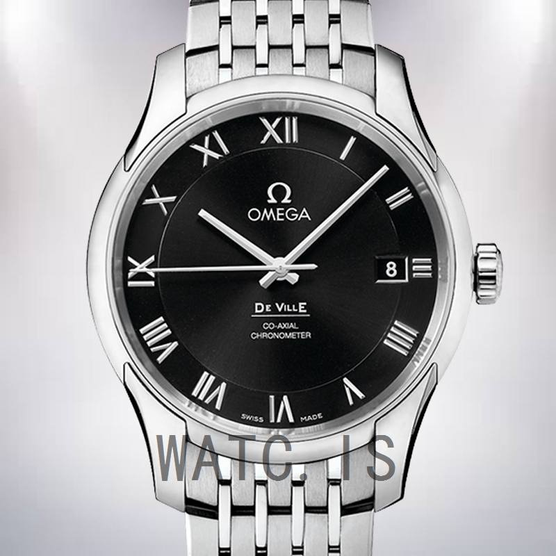 Omega De Ville Men 431.10.41.21.01.001 41mm Silver-tone Black Dial