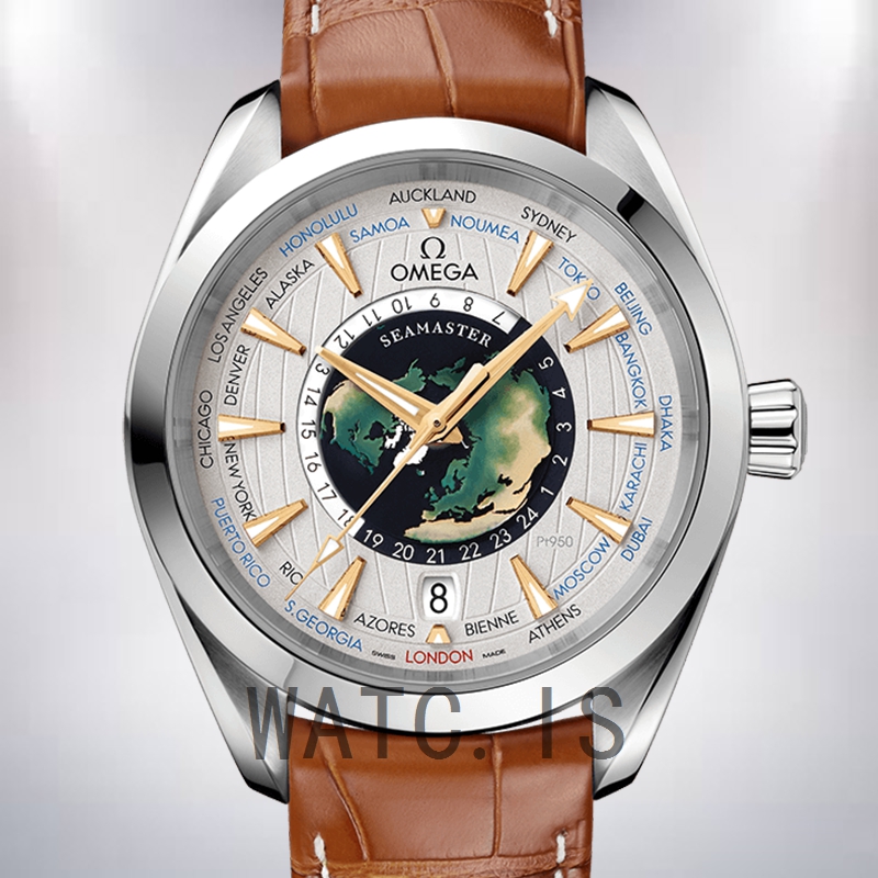 Omega Seamaster 220.93.43.22.99.001 41mm Men Silver-tone Leather Strap