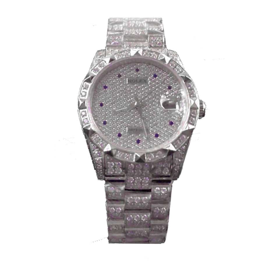 Superclone Replica Rolex Datejust White Gold Diamond Dial Iced out 116624