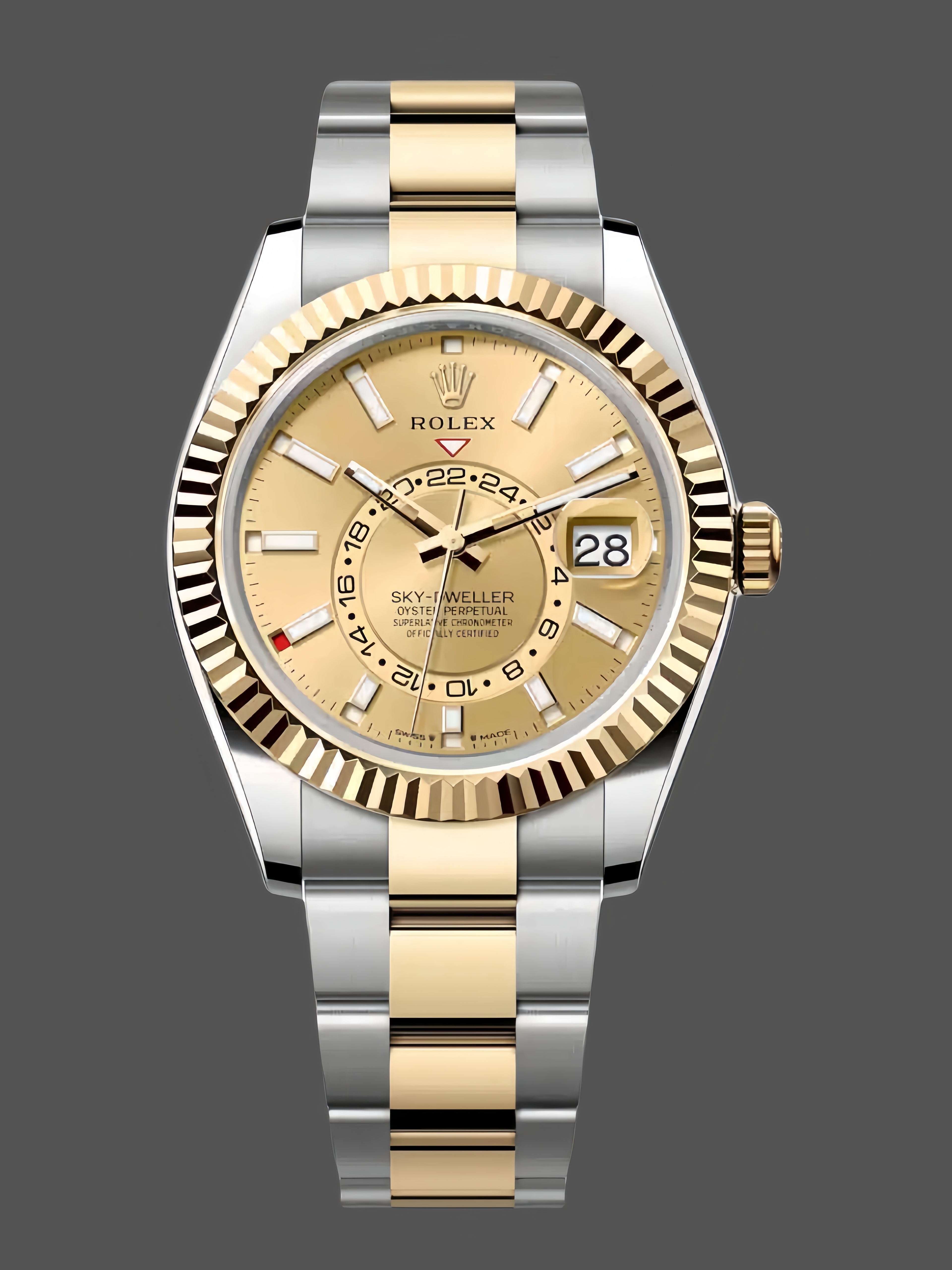 Rolex Sky Dweller Champagne Dial Yellow Gold 336933 42mm
