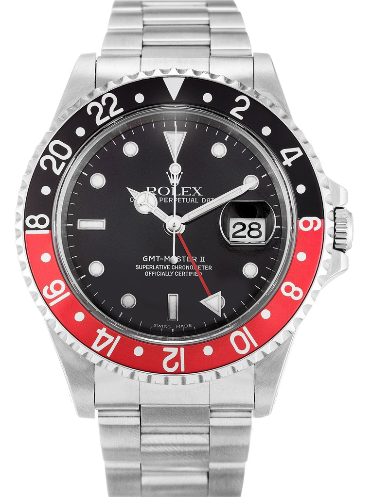Replica Rolex GMT-Master II 40mm Black Dial 16710 “Coke”