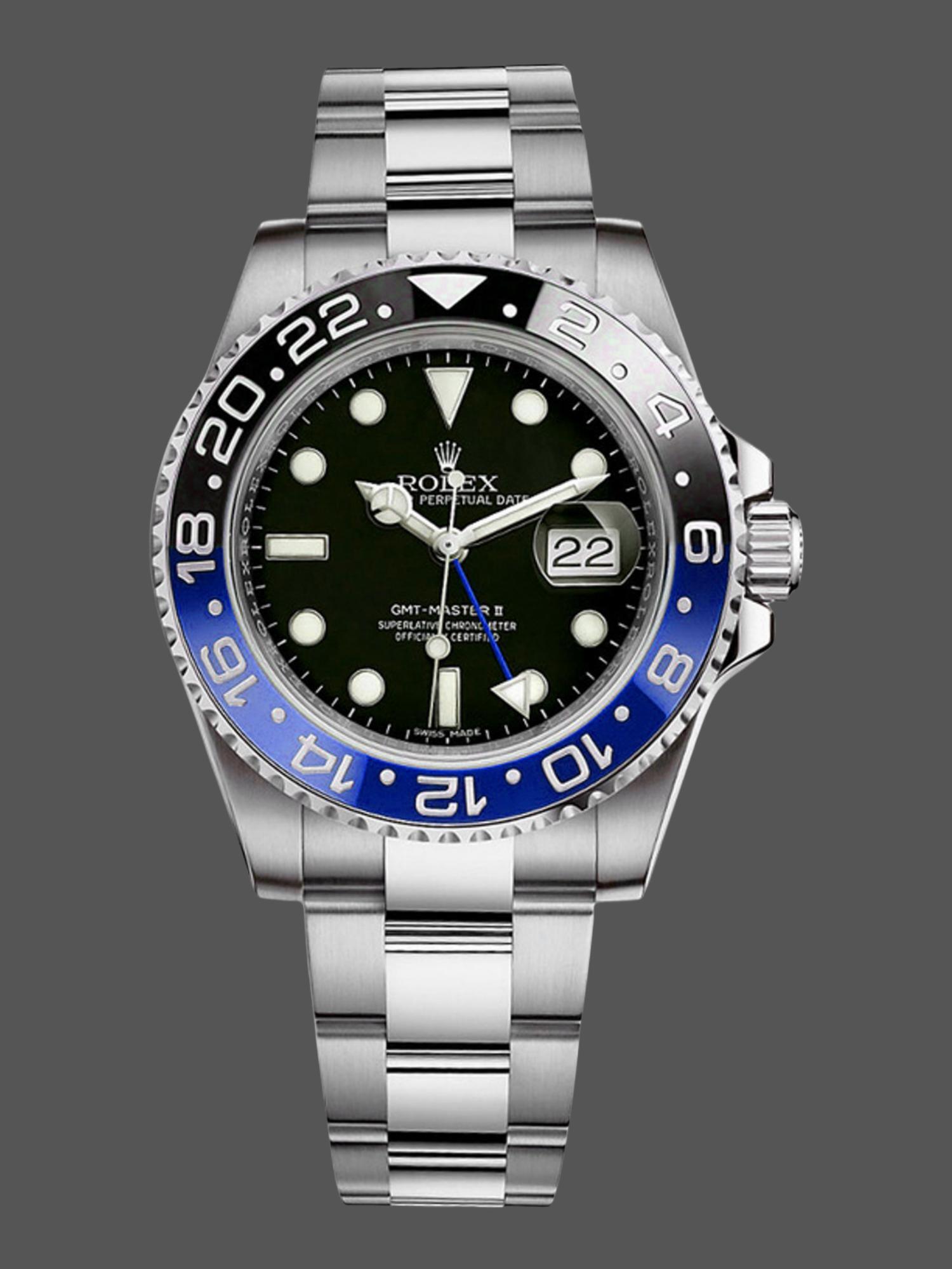 Rolex GMT-Master II Batman 116710BLNR Black Dial 40mm Mens Replica Watch