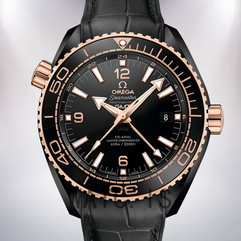 Omega Seamaster 215.63.46.22.01.001 Men 45mm Leather Strap Black Dial