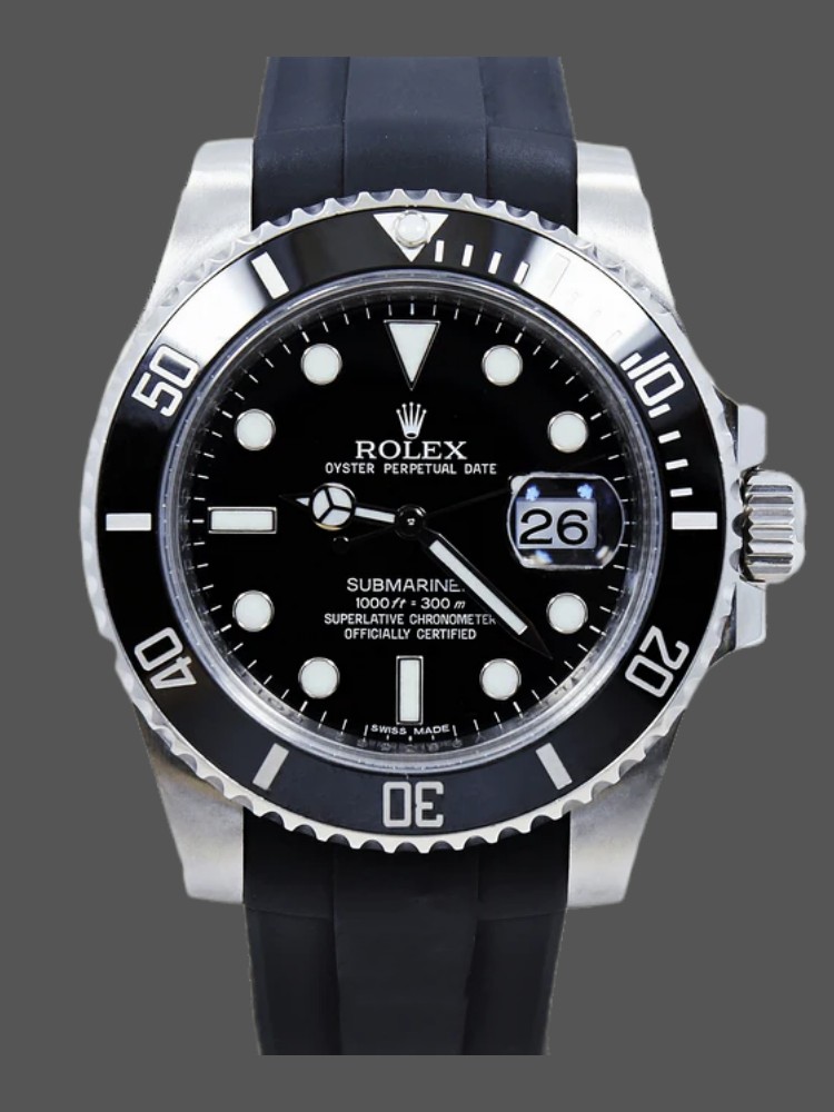 Rolex Submariner Date 116610LN Rubber Strap Black Dial 40MM Mens Replica Watch