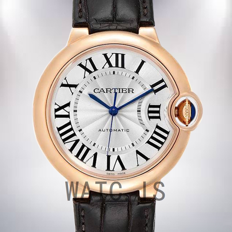 Cartier Ballon Bleu WGBB0009 Unisex 42mm/36mm Rose Gold-tone Silver Dial