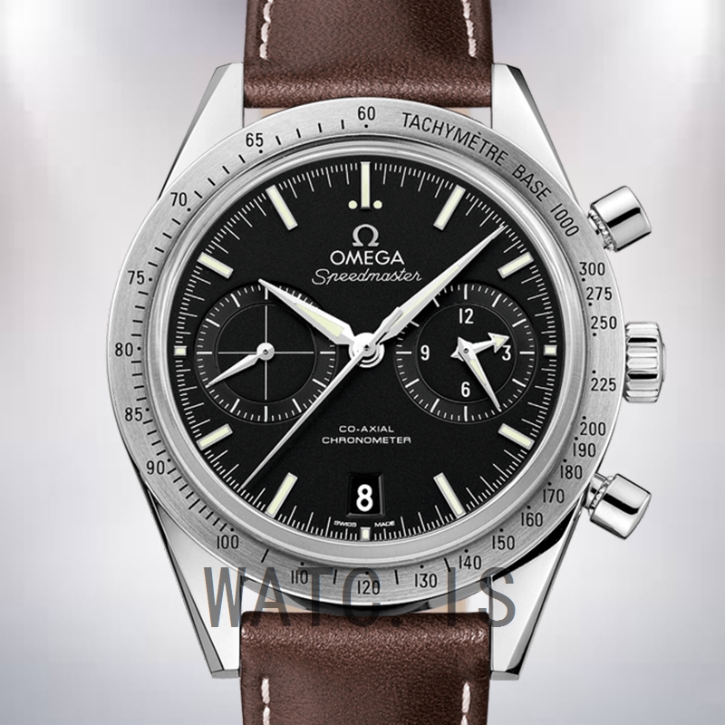 Omega Speedmaster 41mm Men 331.12.42.51.01.001 Automatic Leather Strap