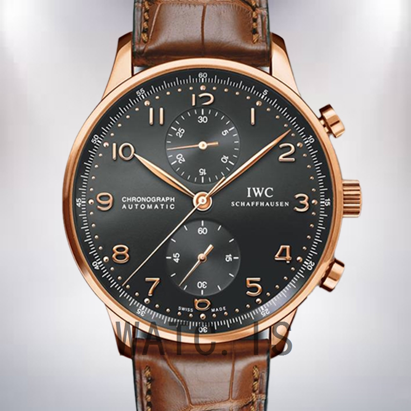 IWC Portuguese Chrono Men's IW371210 44mm/41mm Leather Strap