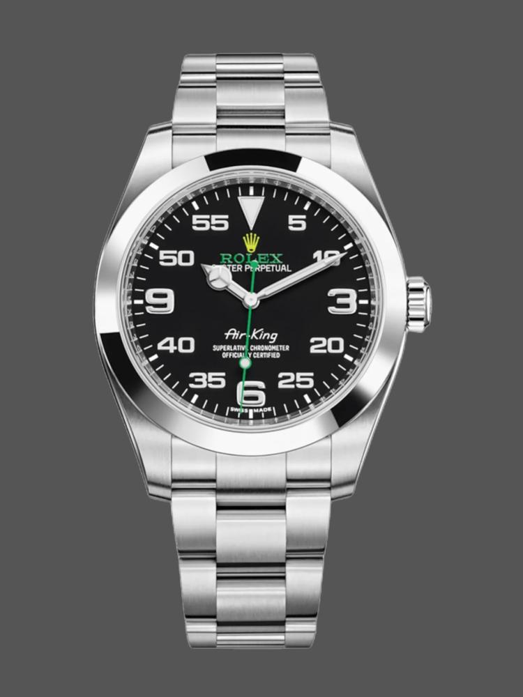 Rolex Air-King Stainless Steel Black Arabic Dial 116900 40mm Mens Replica Watch