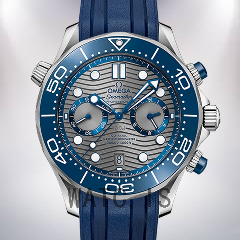 Omega Seamaster 210.30.44.51.06.001 44mm Men Silver-tone Rubber Band