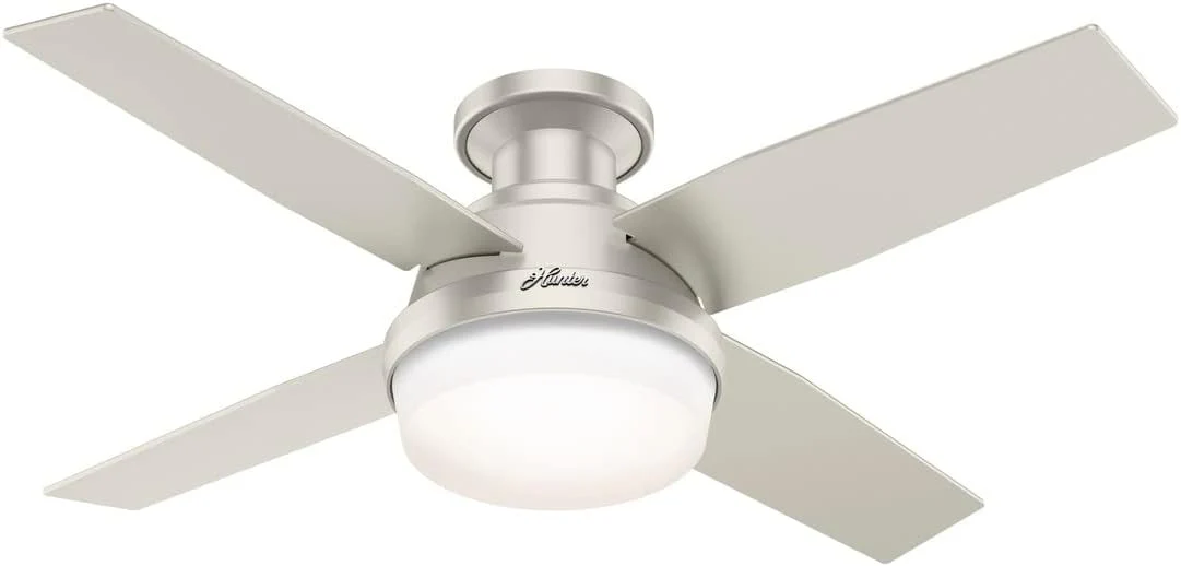 Hunter Fan Company Dempsey Low Profile Indoor / Outdoor Ceiling Fan with LED Light and Remote Control, 44