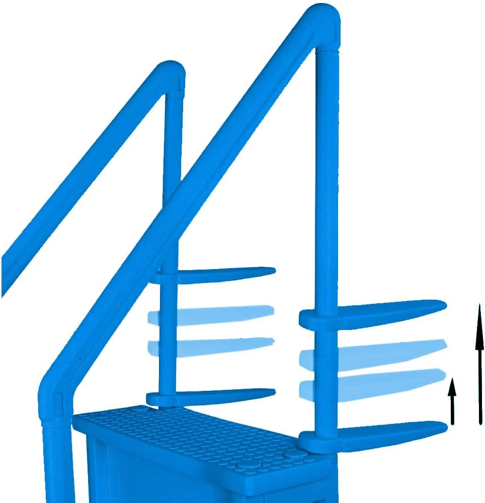 Select Anti-Slip in-Pool Steps | Gray | for Above Ground Swimming Pools | Can Mount to Decks 48