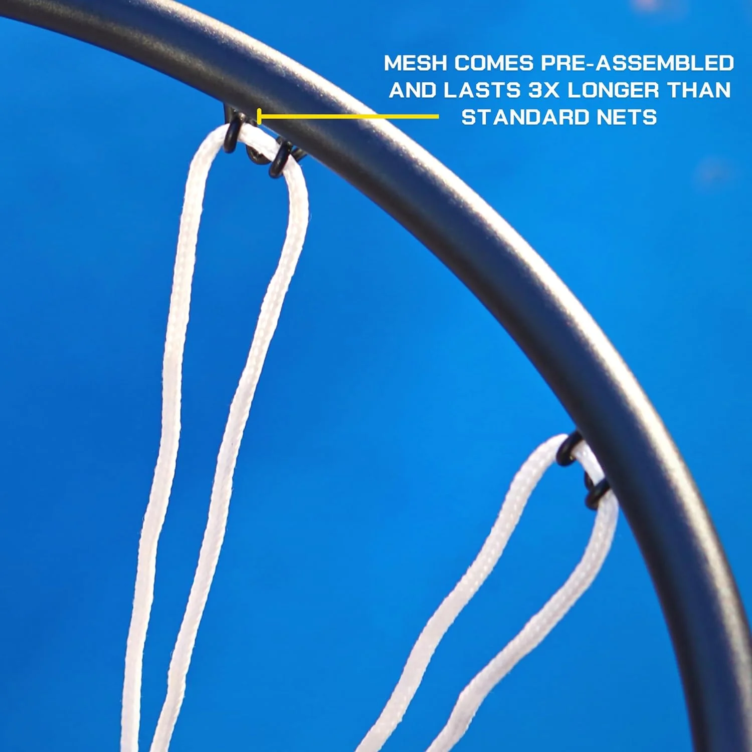 All-In-One Pool Basketball Hoop - Includes Composite Basketball, Air Pump, & Tools - Matte Black Heavy Duty Set - Adjustable Poolside Basketball Goal - Made for Kids, Teens, & Adults