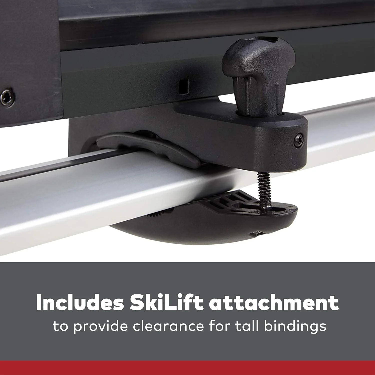 Yakima, PowderHound 6 Ski & Snowboard Mount, Fits Up to 6 Pairs of Skis or 4 Snowboards, Rides Quietly, Fits Most Roof Racks, Black