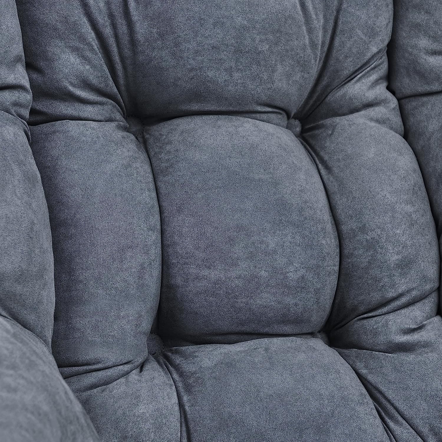 Living and More High Back Sofa Chair, Modern Fabric Lazy Chair, Accent Contemporary Lounge Chair, Cool Grey