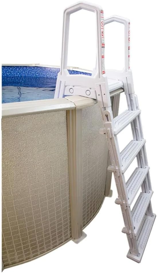 Select Anti-Slip in-Pool Steps | Gray | for Above Ground Swimming Pools | Can Mount to Decks 48