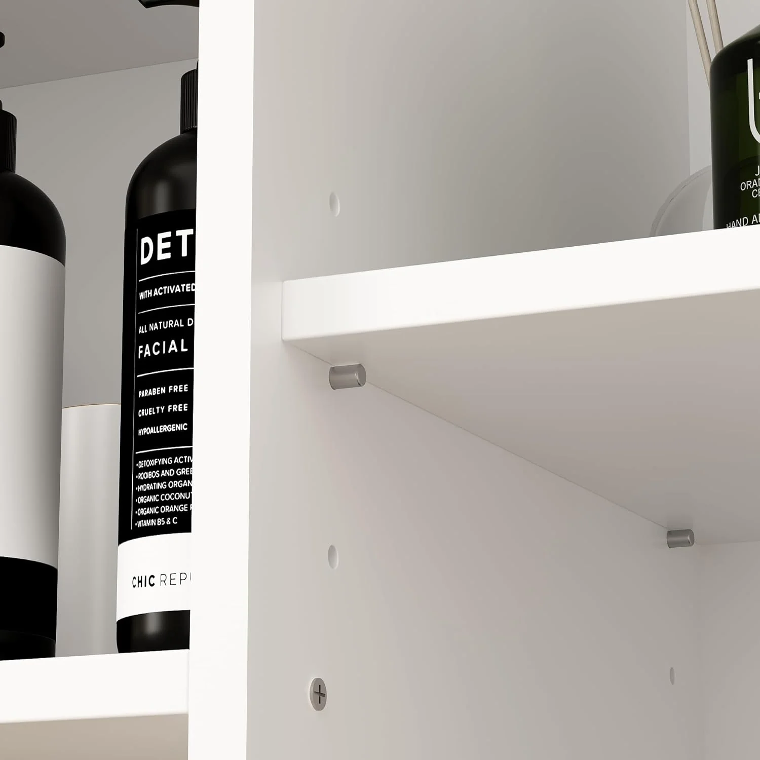 Storage cabinet with laundry basket, display cabinet