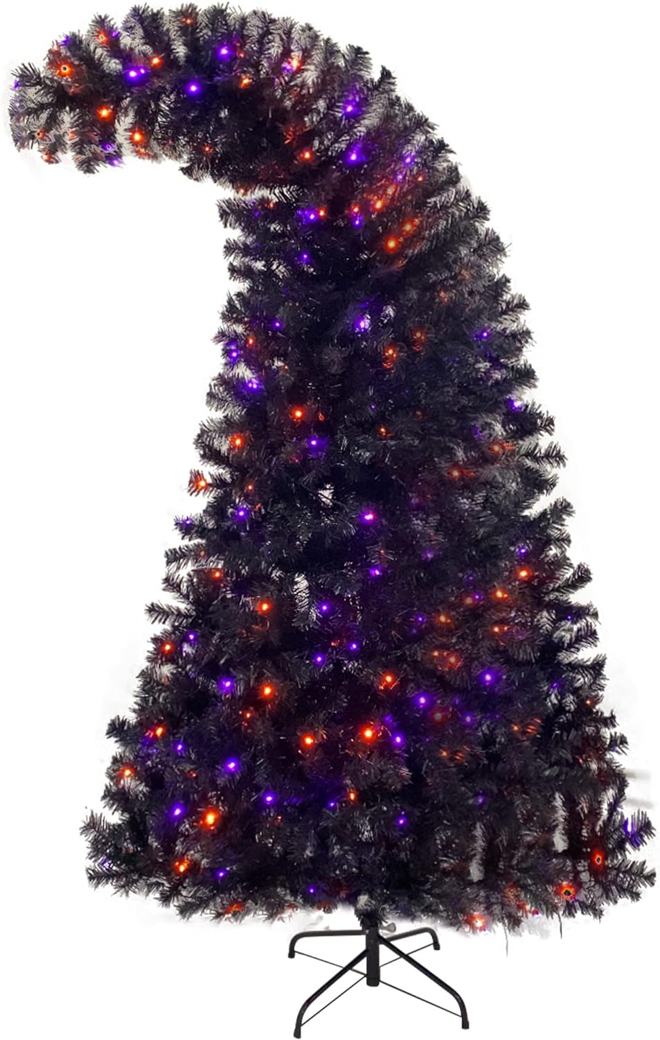 7ft Black Christmas Tree for Halloween Christmas (Black)