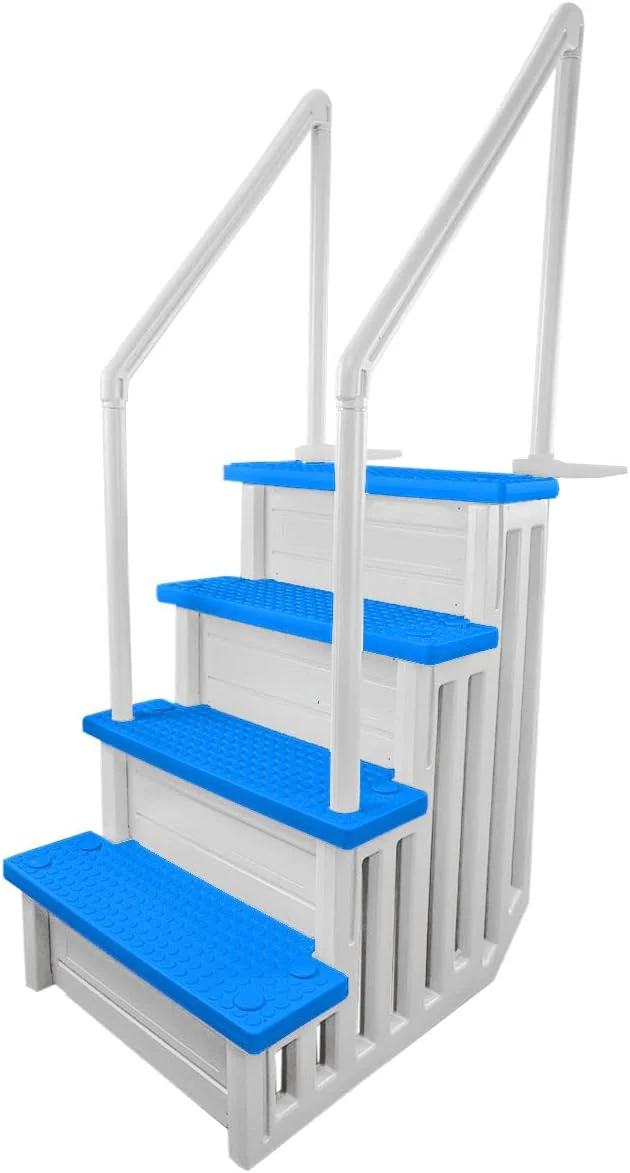 Select Anti-Slip in-Pool Steps | Gray | for Above Ground Swimming Pools | Can Mount to Decks 48