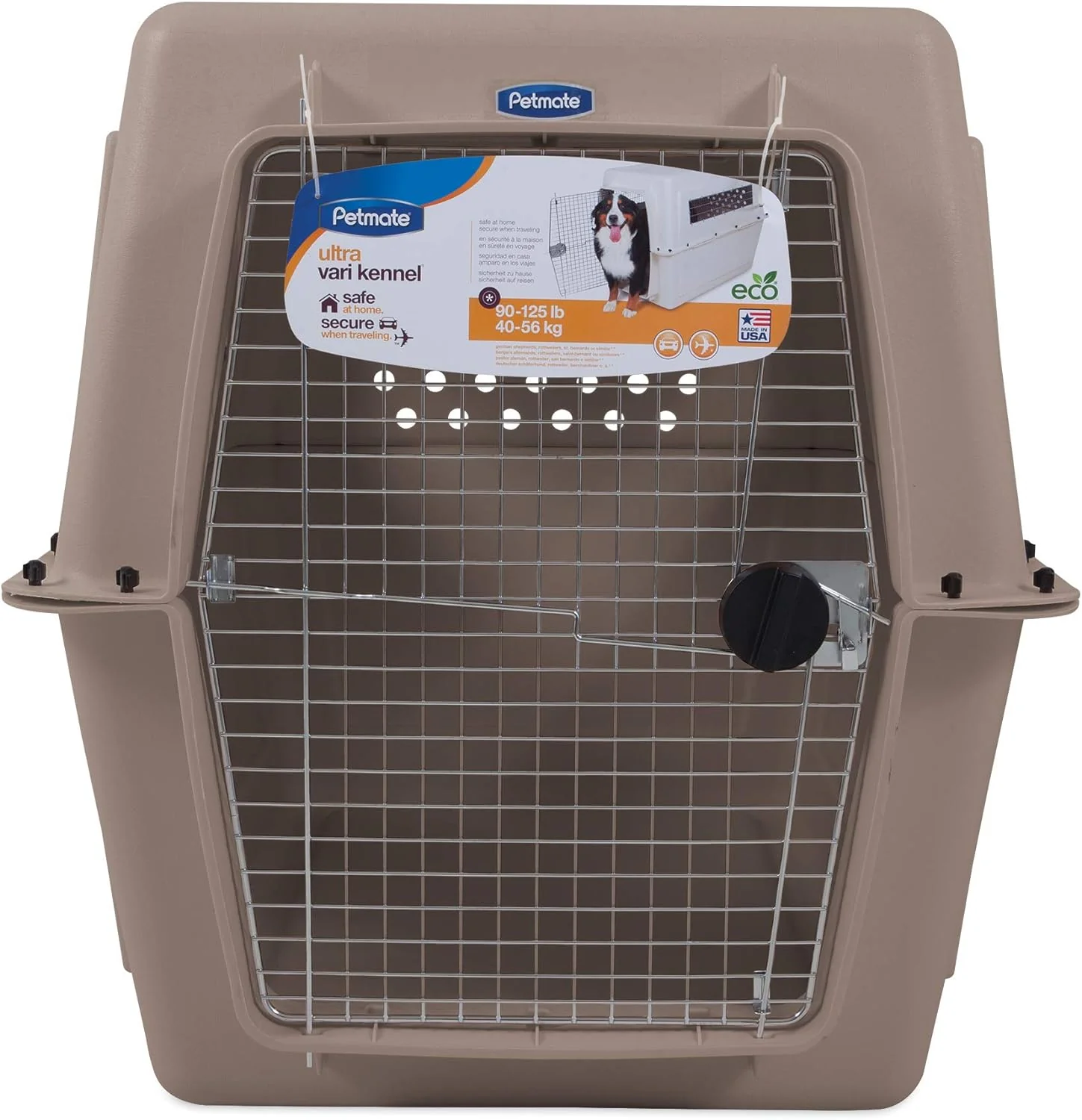 Petmate Ultra Vari Dog Kennel for Extra Large Dogs (Durable, Heavy Duty Dog Travel Crate, Made with Recycled Materials, 48 in. Long) 90 to 125 lbs, Made in USA