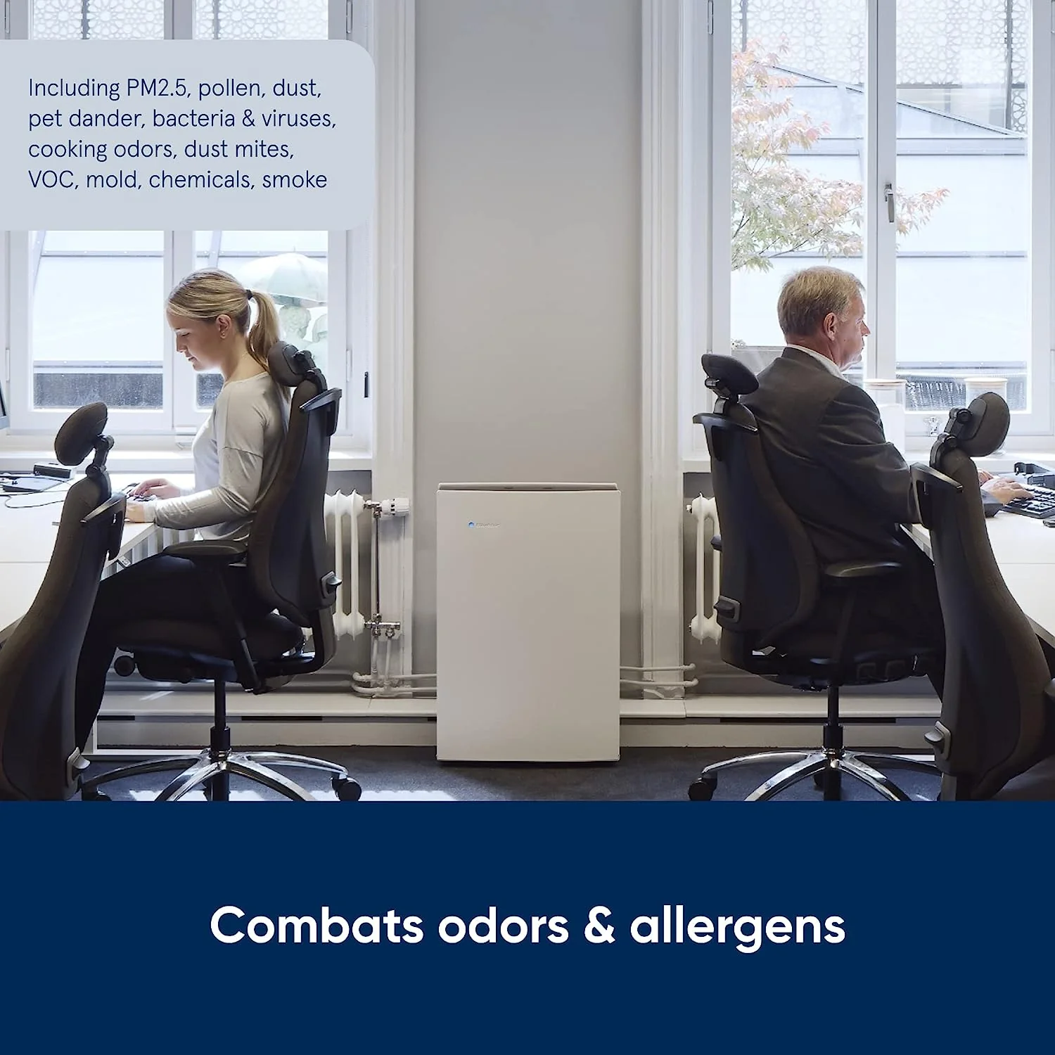 BLUEAIR Pro Air Purifier for Allergies Mold Smoke Dust Removal in XL Office Spaces and Lobbies, Pro XL, White