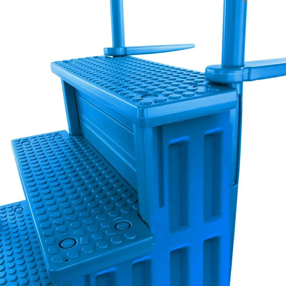 Select Anti-Slip in-Pool Steps | Gray | for Above Ground Swimming Pools | Can Mount to Decks 48