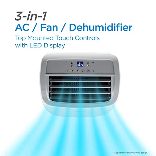 8,000 BTU Portable Air Conditioner up to 350 Sq.ft with Remote Control