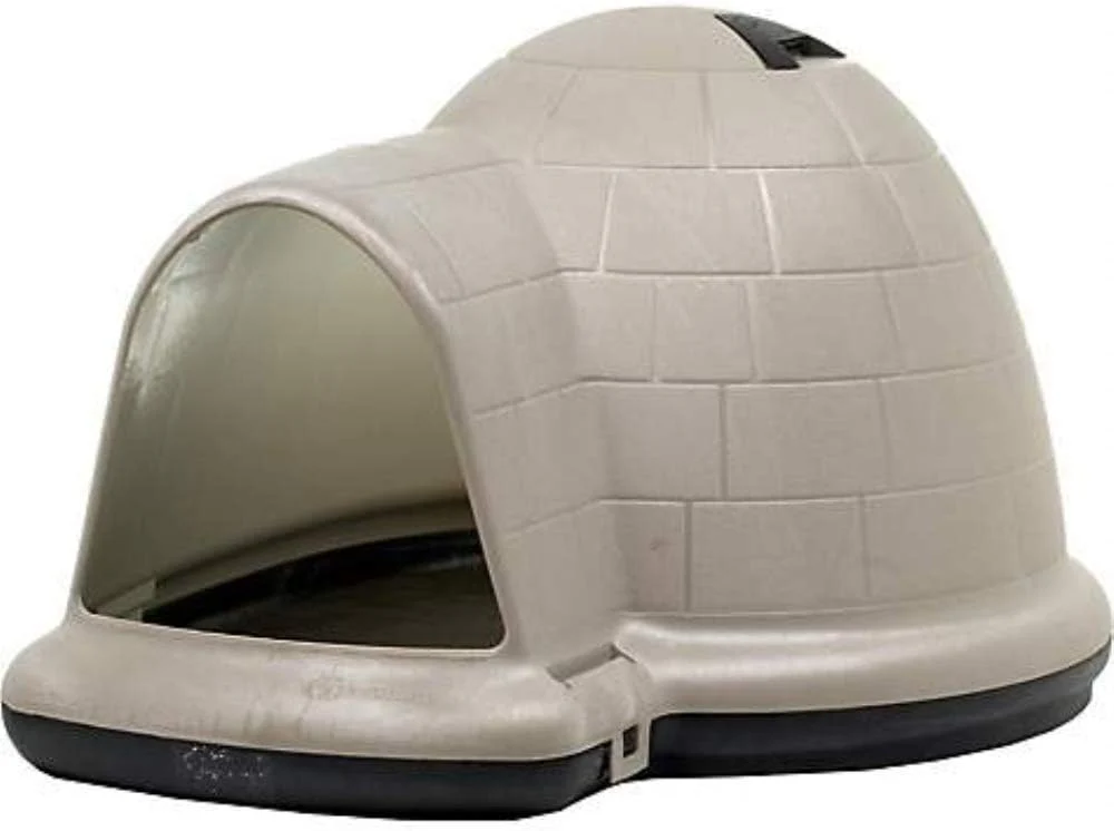Petmate Indigo Dog House (Igloo Dog House, Made in USA with 90% Recycled Materials, All-Weather Protection Pet Shelter) for XL Dogs -90 to 125 pounds, Made in USA