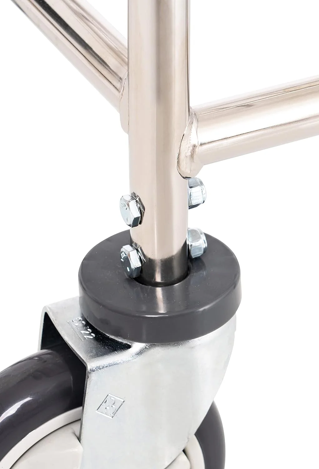 Heavy Duty Wire Laundry Cart with Double Rod Rack