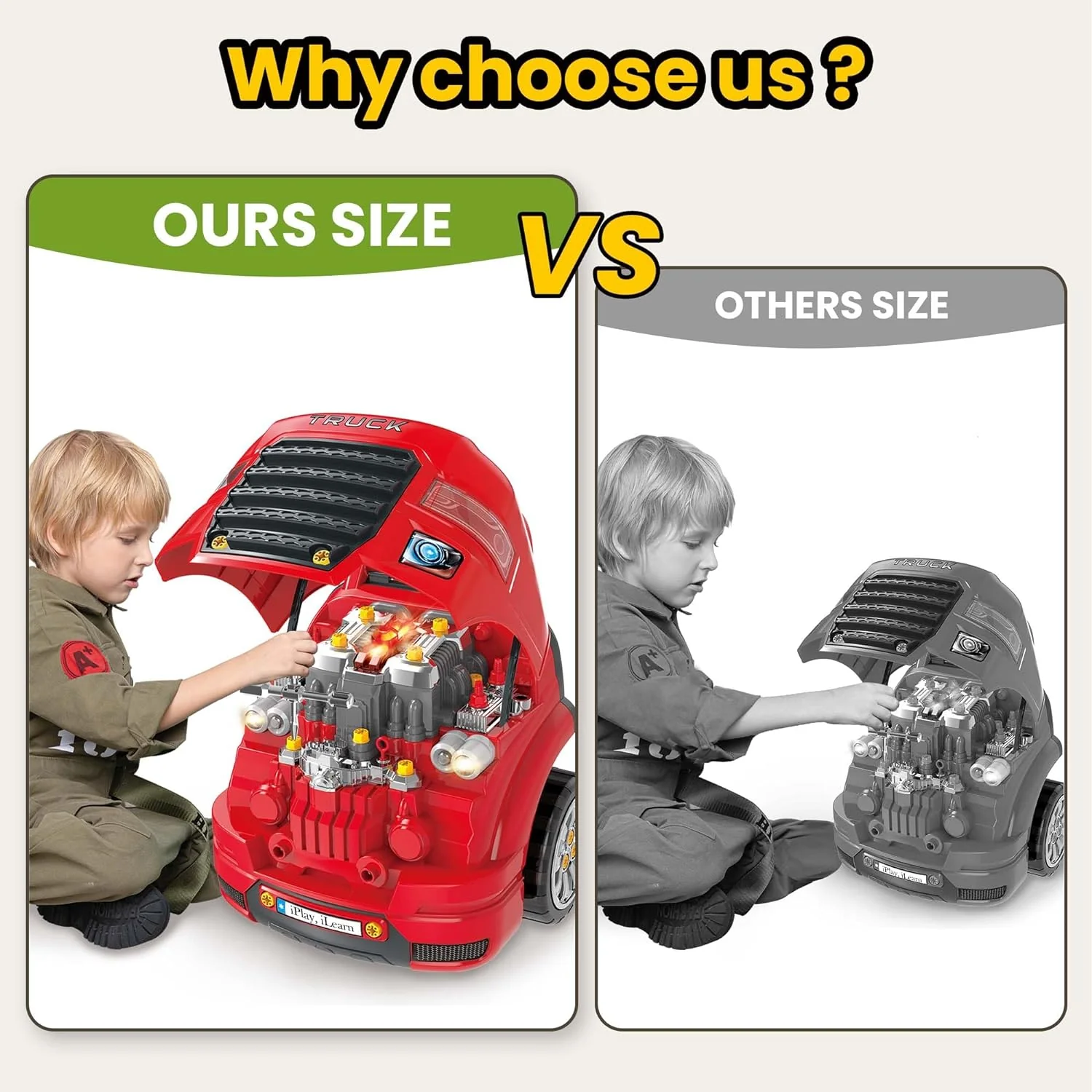 Truck engine toys, children's mechanical repair set