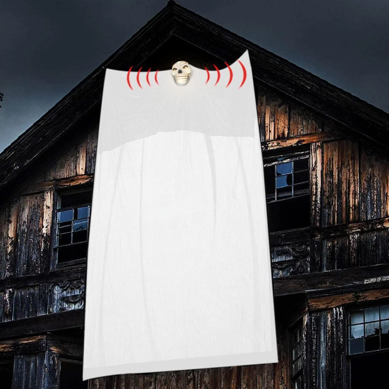 LED horror ghost yarn large hanging ghost light Halloween decoration