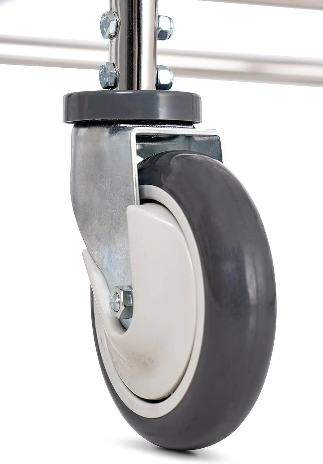 Heavy Duty Wire Laundry Cart with Double Rod Rack