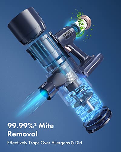 Homeika Cordless Vacuum Cleaner, 20Kpa Powerful Suction Vacuum with LED Display