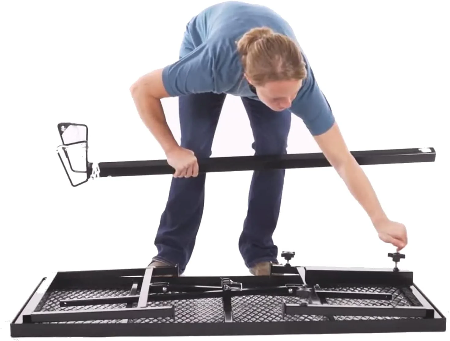 Weaver Leather Livestock Steel Trim Stand - Adjustable and Durable Trimming Stand for Sheep, Goats, and Other Livestock - Wire Headpiece Holds Animals in Place During Grooming, Black, 1 Ct (Pack of 1)