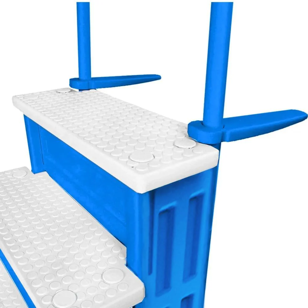Select Anti-Slip in-Pool Steps | Gray | for Above Ground Swimming Pools | Can Mount to Decks 48
