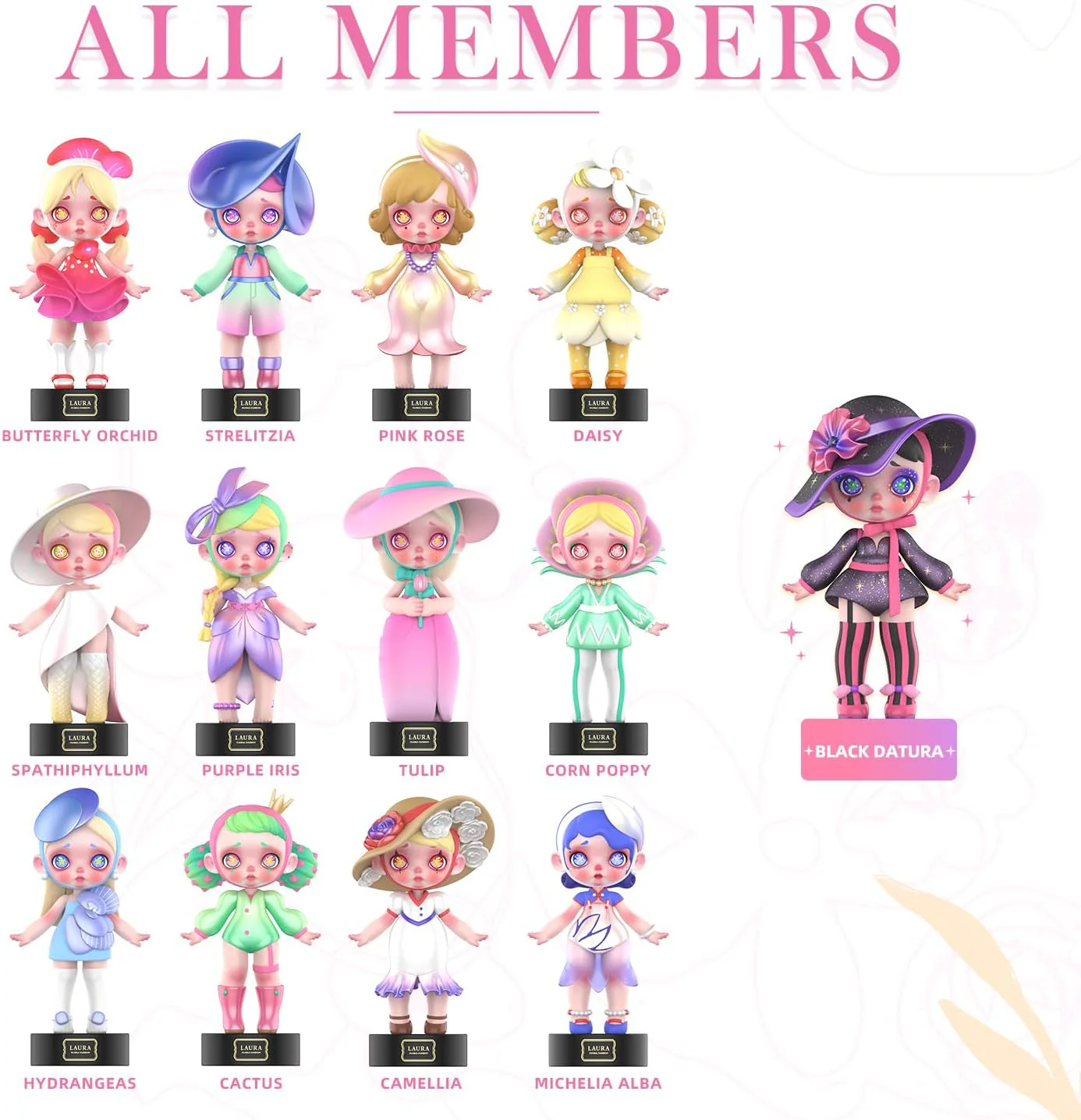 12-Pack Blind Box, Fashion Trendsetters Series Cute Blind Box Action Figures Popular Collectible Toys Birthday Halloween Christmas Gifts