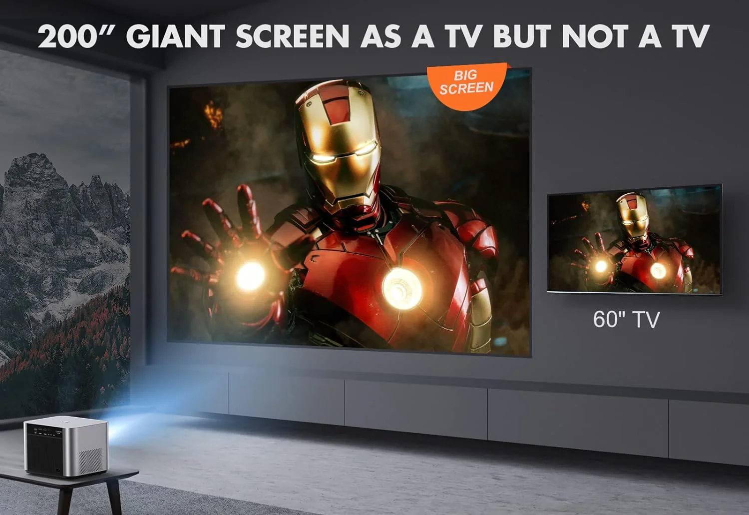 800ANSI 5G WiFi Bluetooth Projector