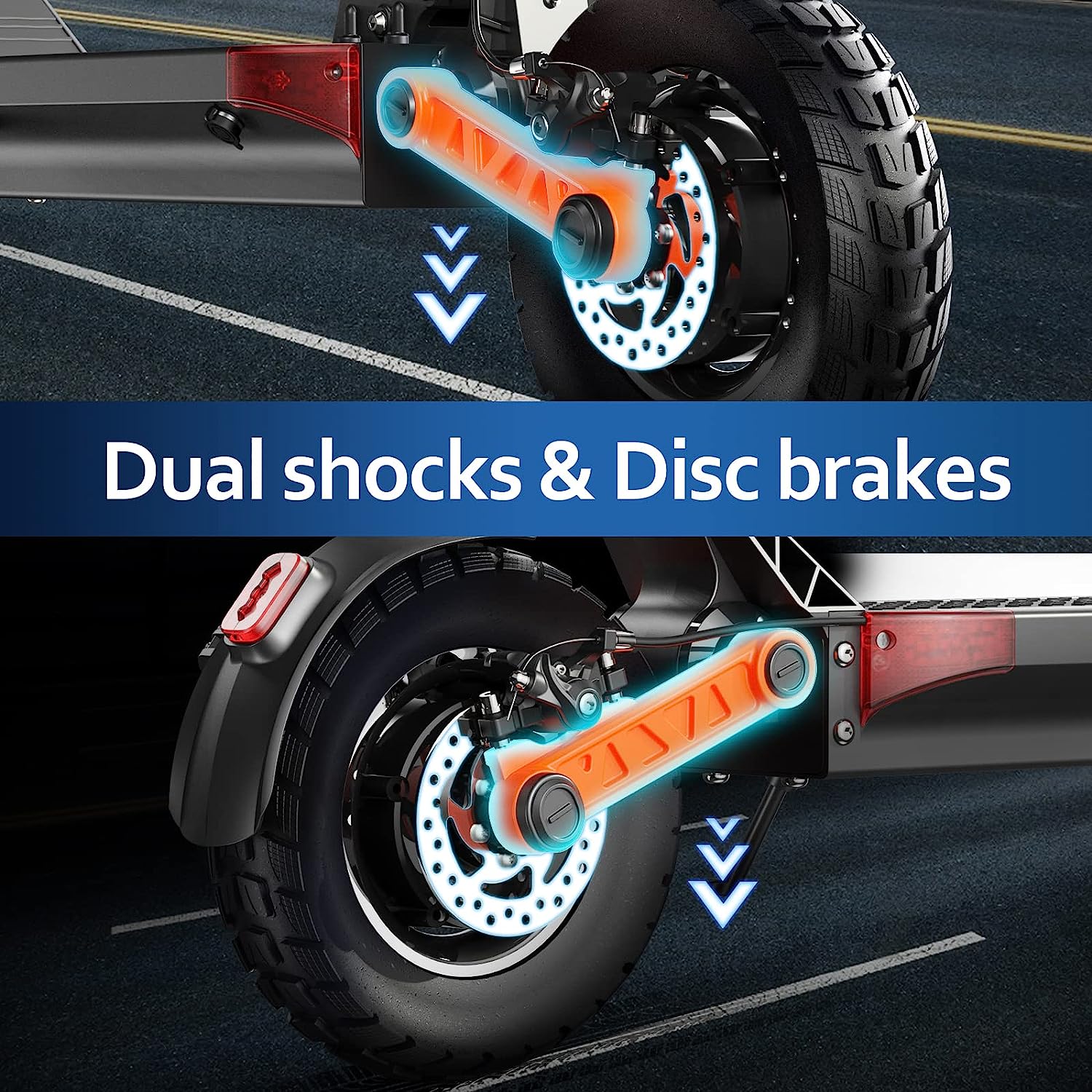 Up to 37 MPH Tire Hydraulic Brake Adult Electric Scooter