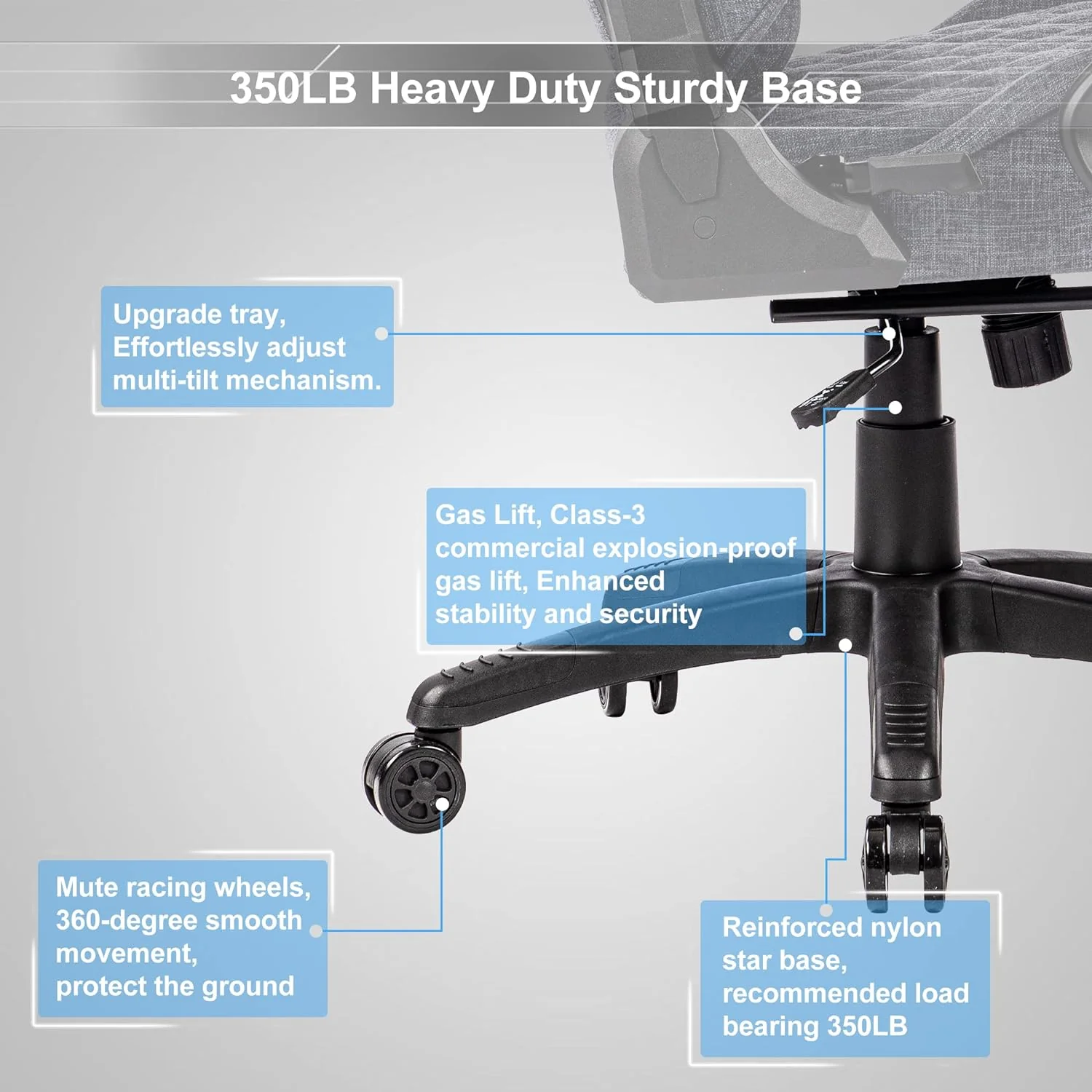 Classic PU Leather Large and Tall Ergonomic Computer Chair